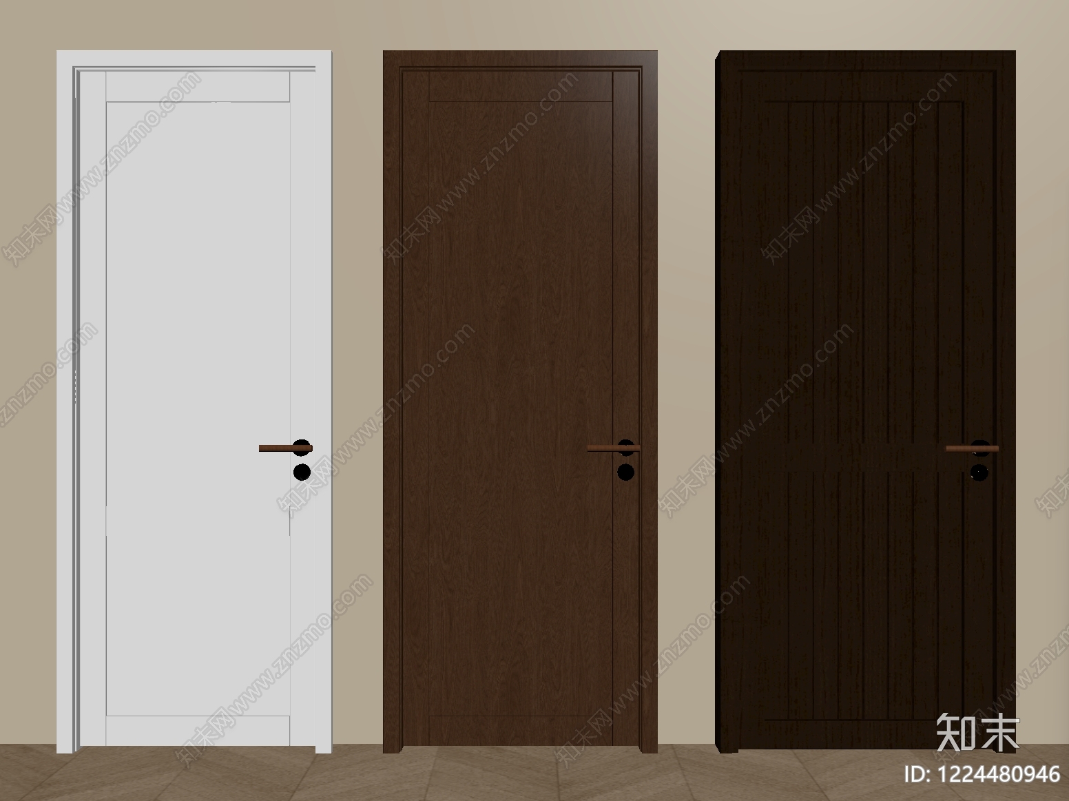 中古风单开门SU模型下载【ID:1224480946】