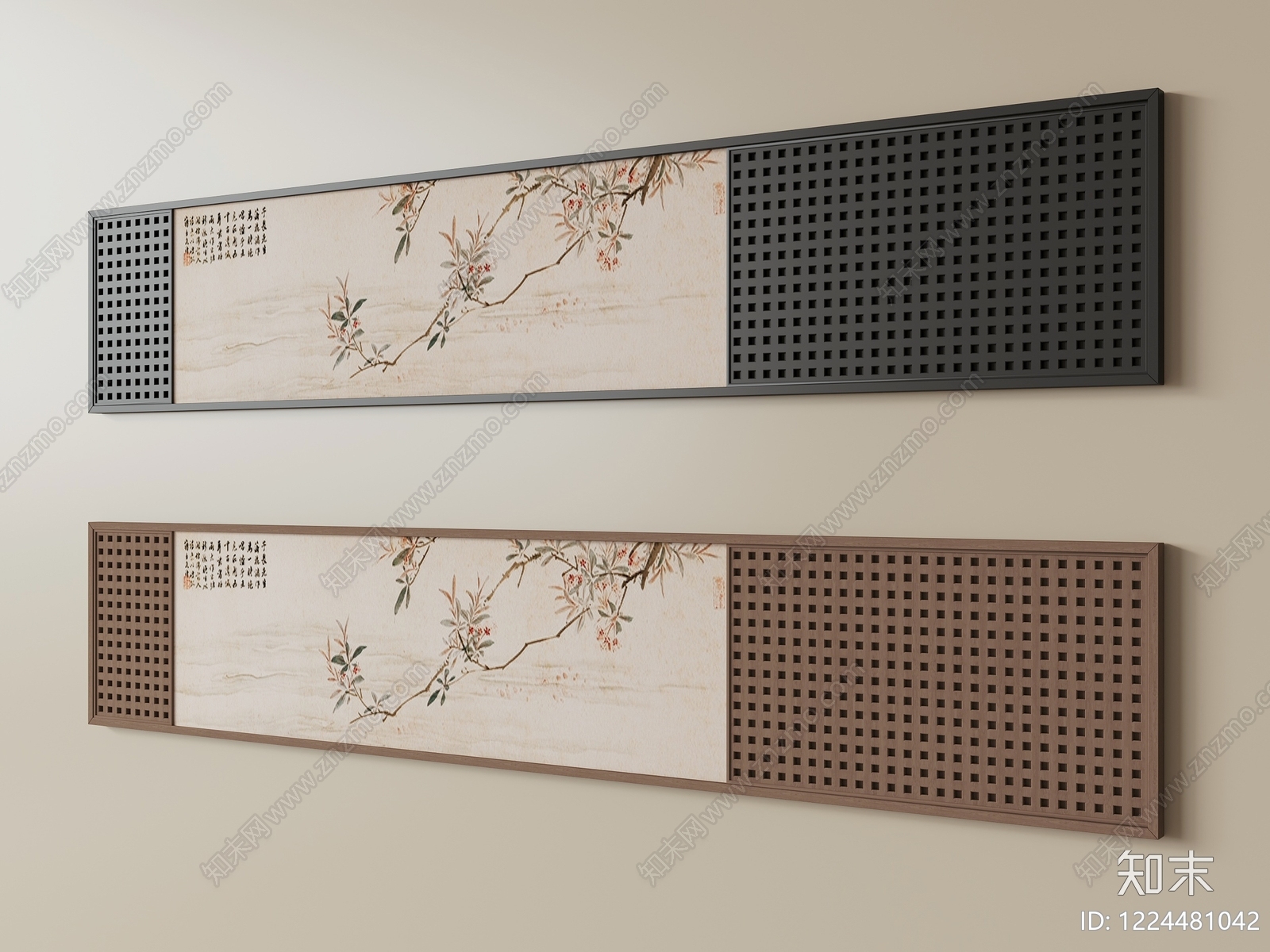 新中式儿童挂画SU模型下载【ID:1224481042】