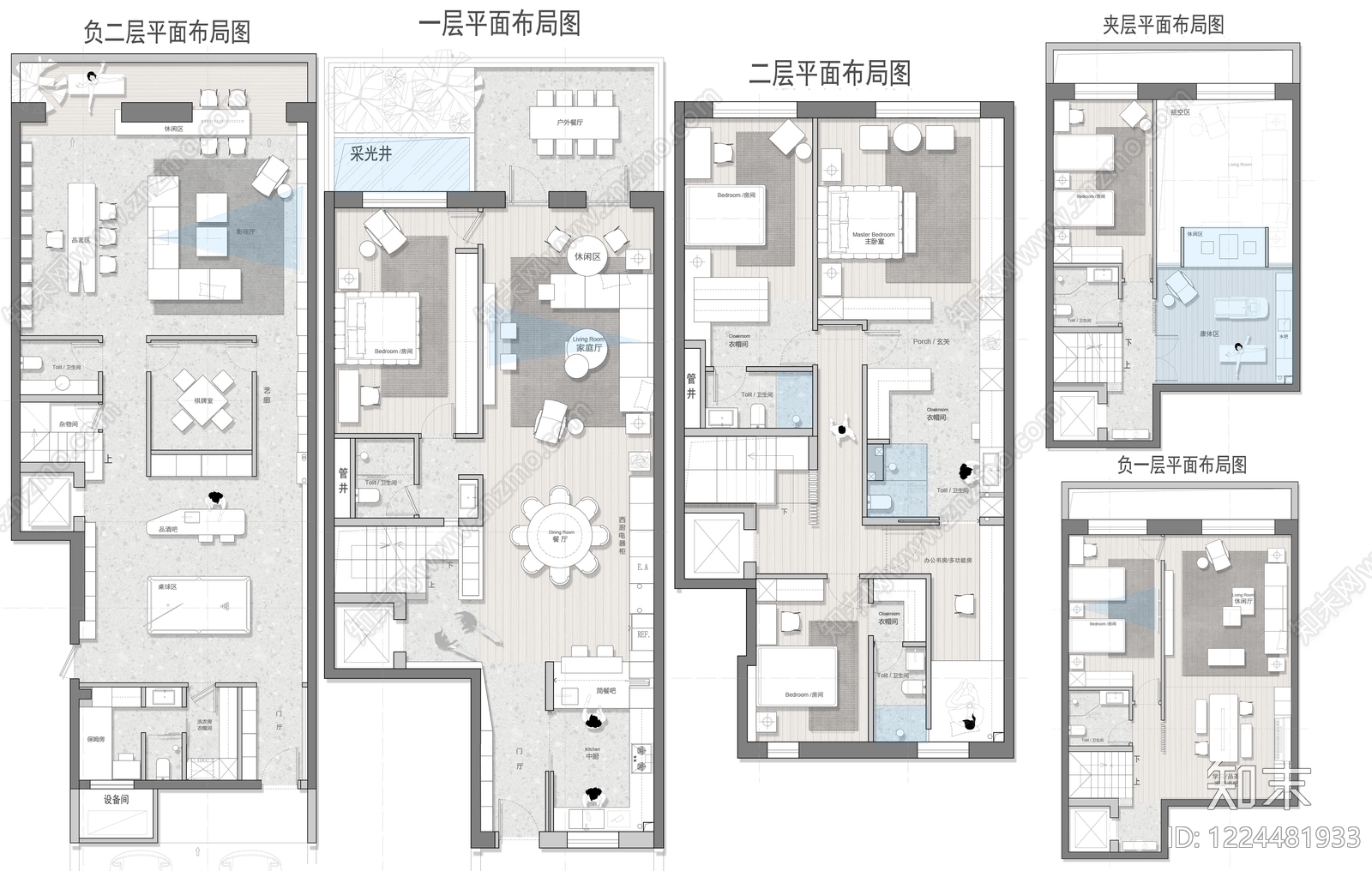 别墅cad施工图下载【ID:1224481933】