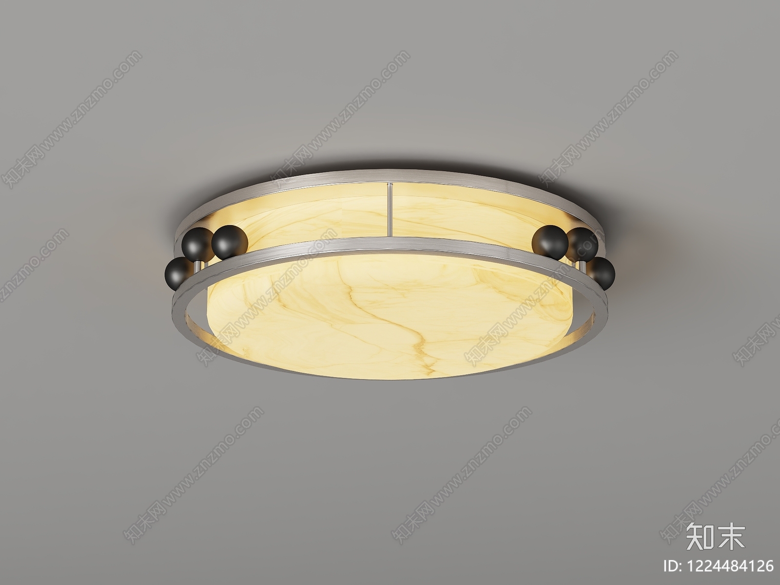 轻奢吸顶灯3D模型下载【ID:1224484126】