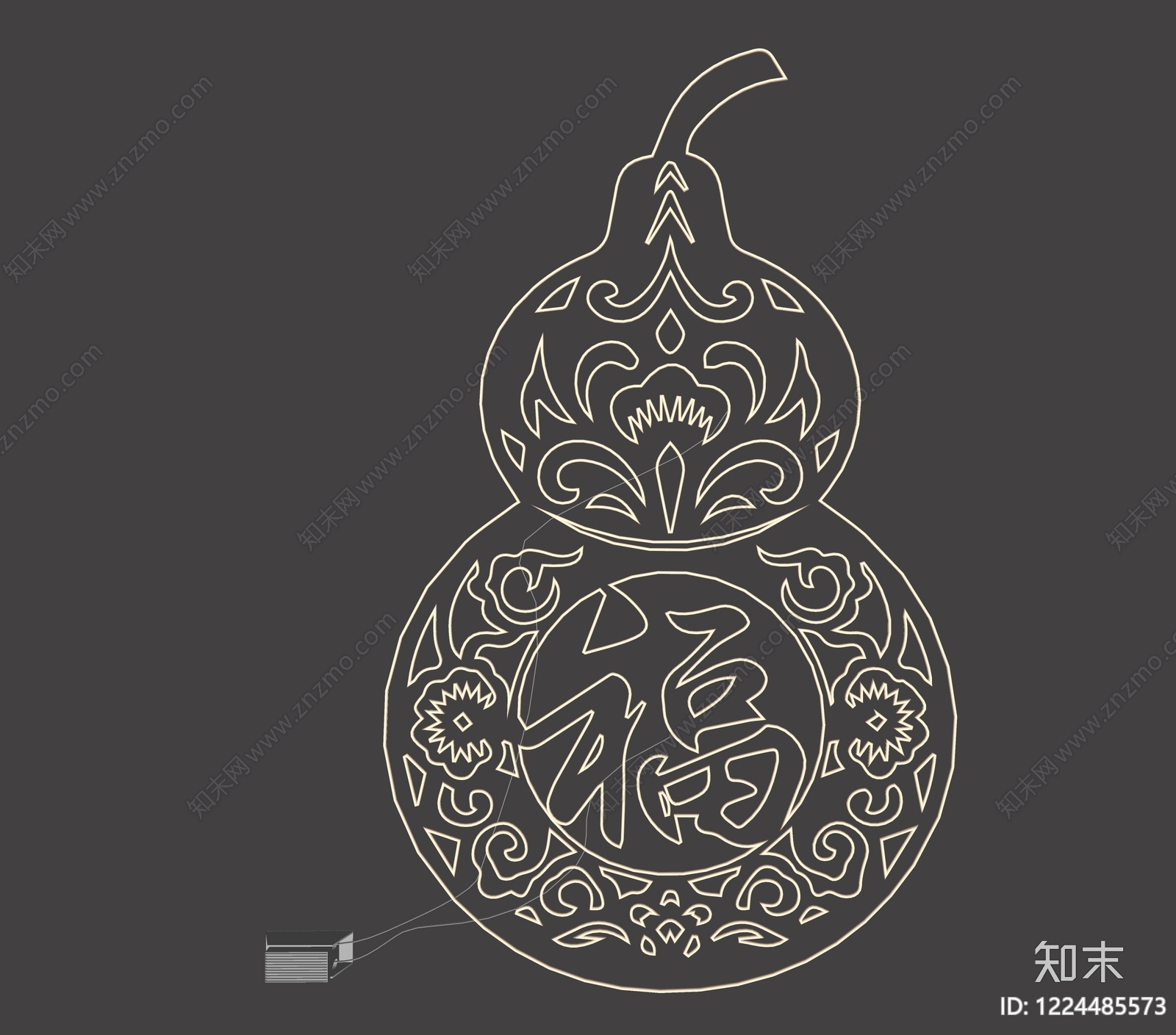 中式霓虹灯SU模型下载【ID:1224485573】
