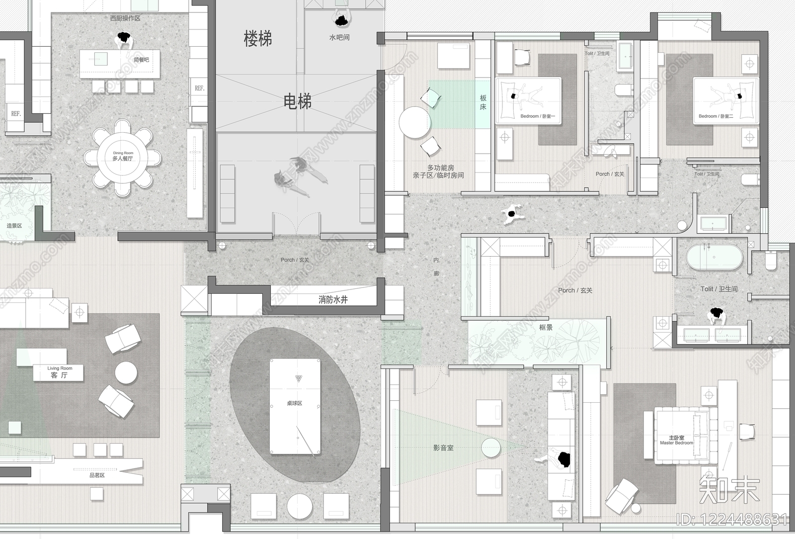 超大型平层cad施工图下载【ID:1224488631】