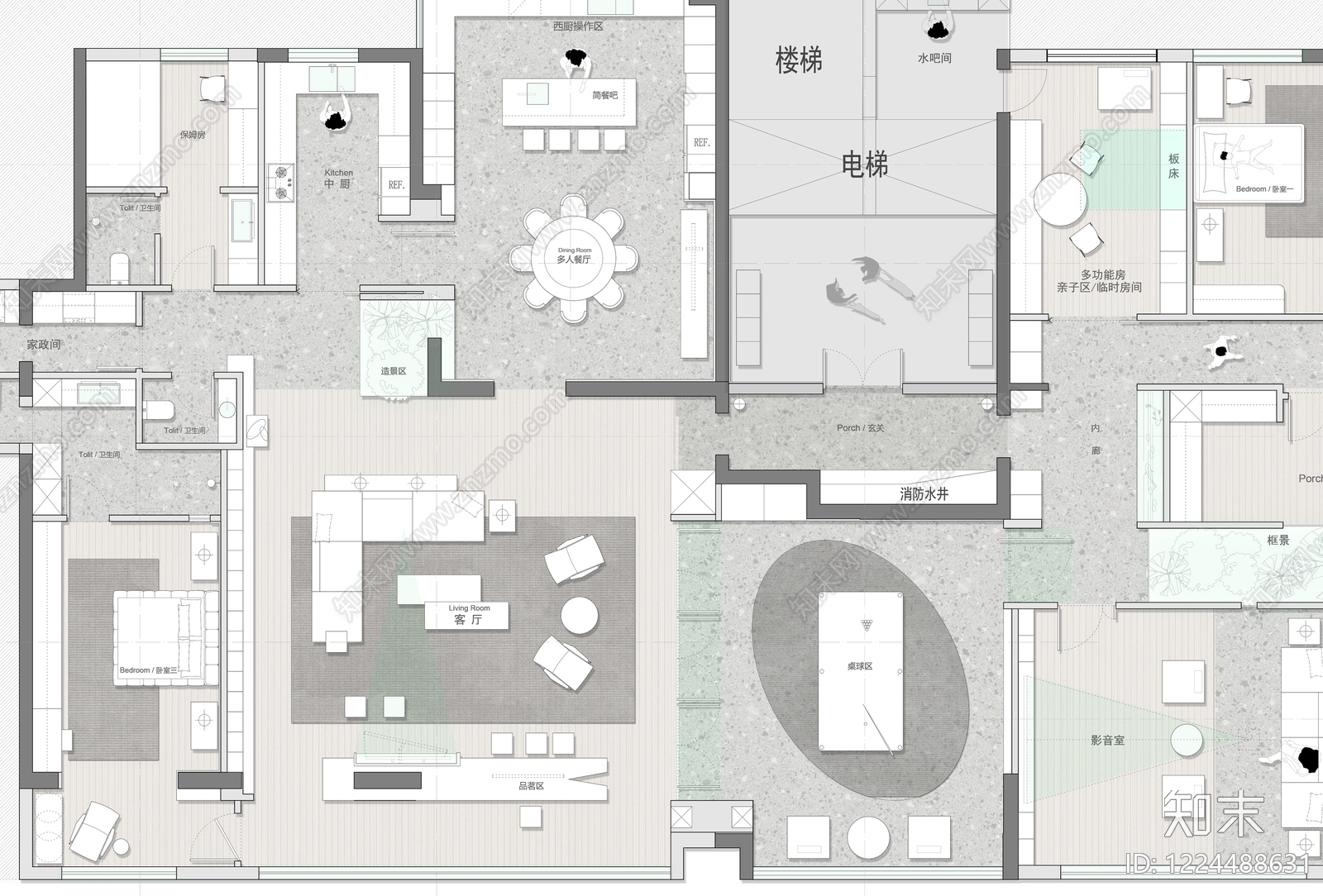超大型平层cad施工图下载【ID:1224488631】