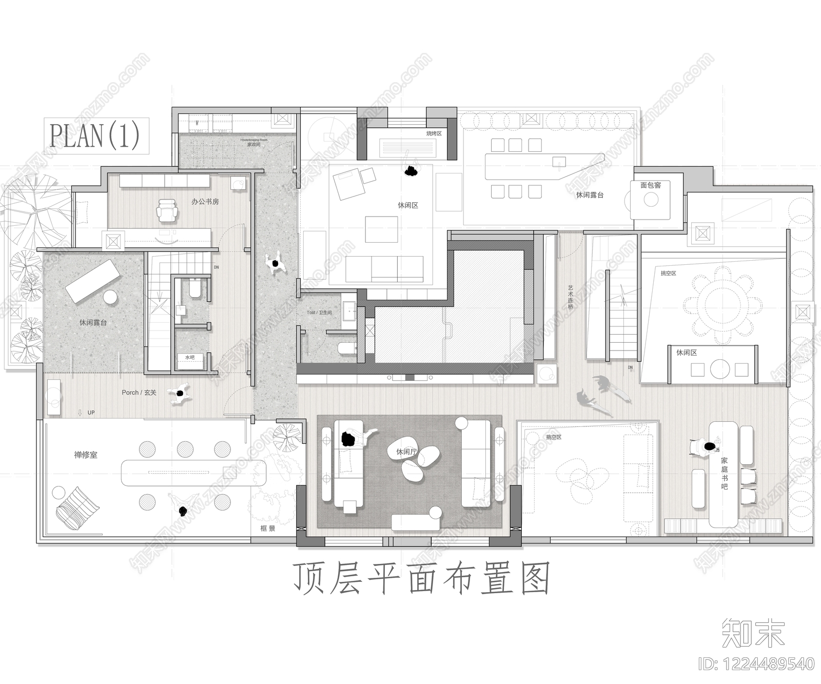 别墅cad施工图下载【ID:1224489540】