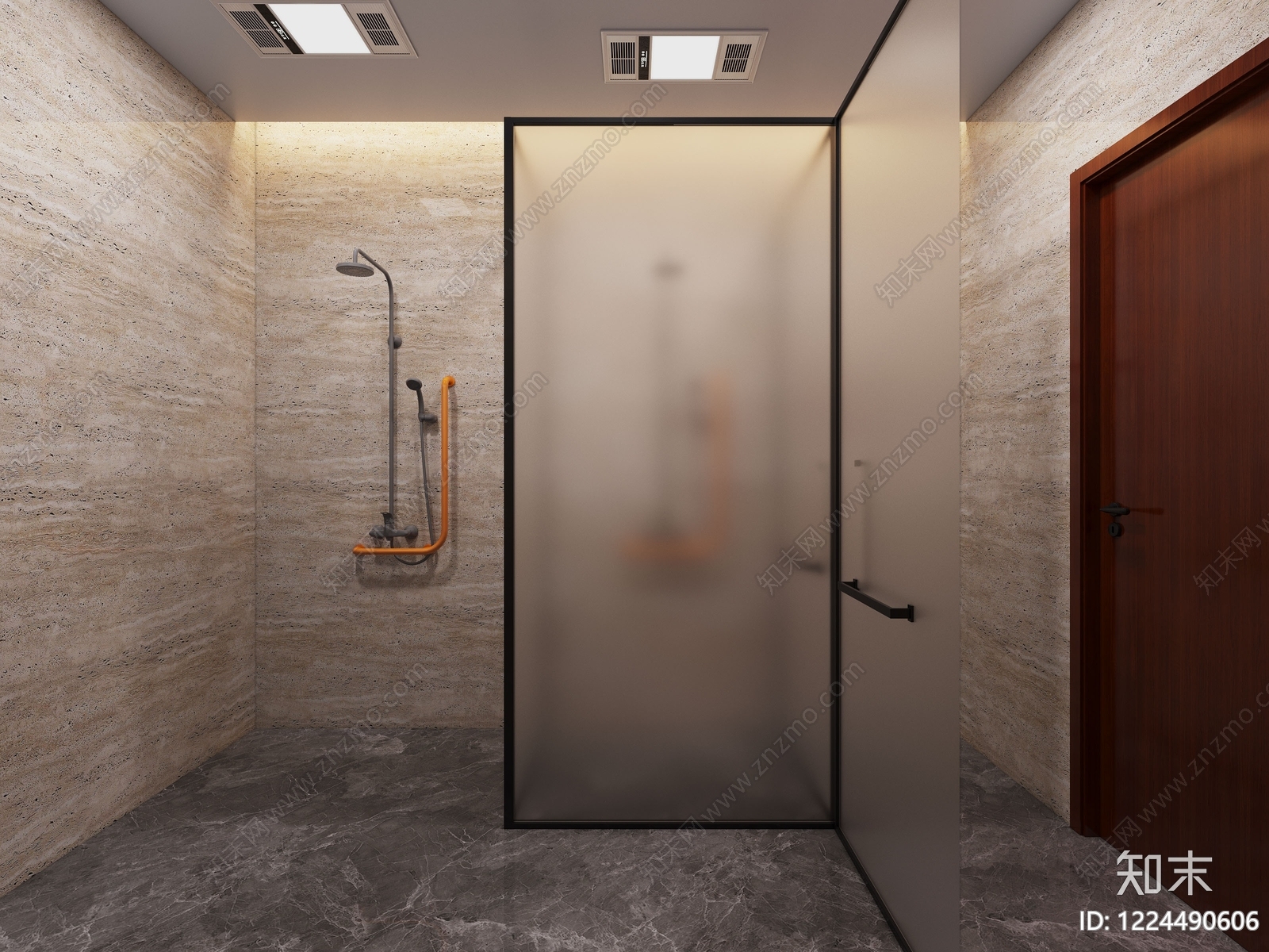 现代公共卫生间3D模型下载【ID:1224490606】