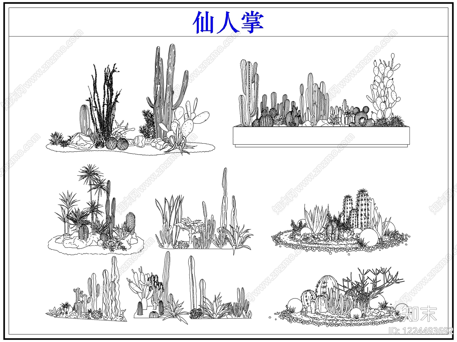 绿植cad施工图下载【ID:1224493692】