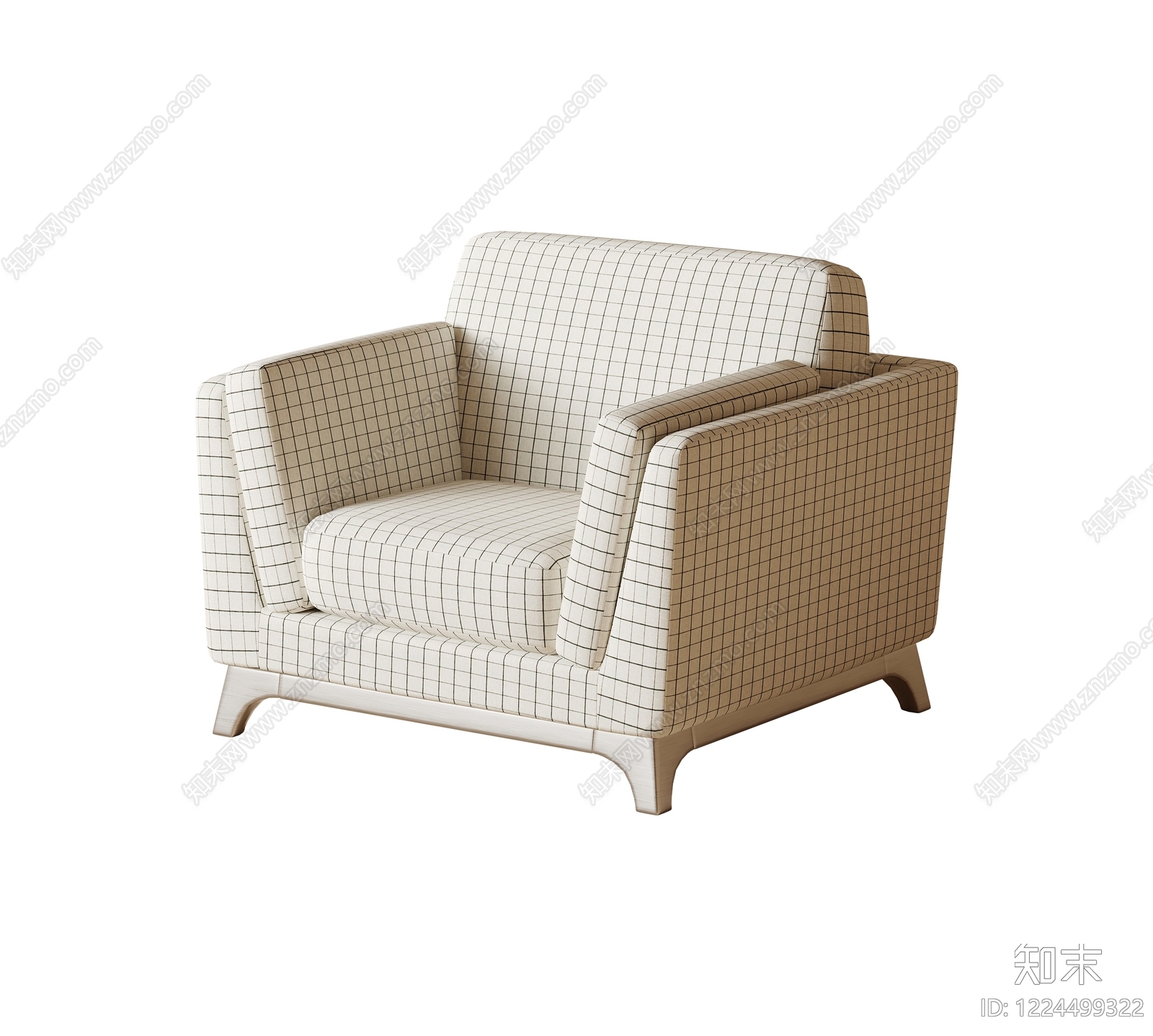 现代单人沙发3D模型下载【ID:1224499322】