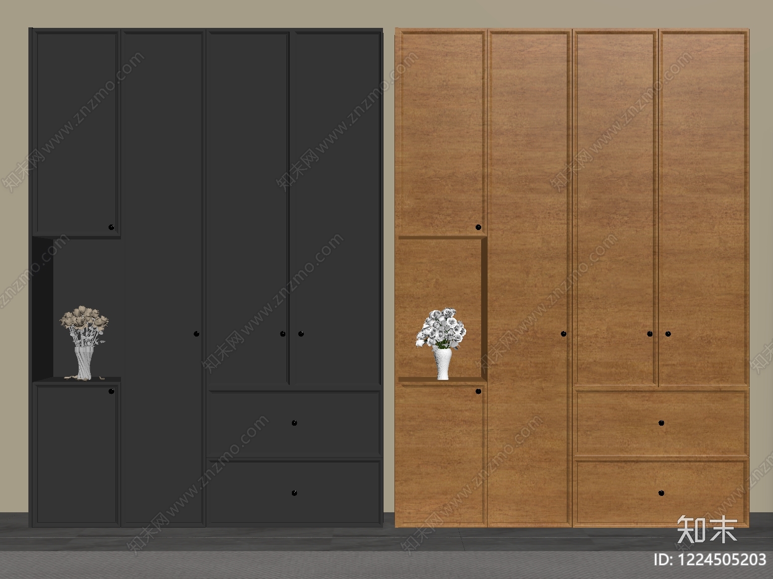现代简约鞋柜SU模型下载【ID:1224505203】