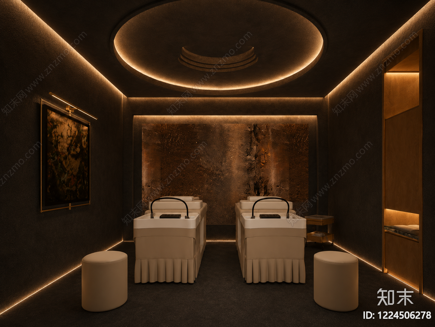 轻奢美容院3D模型下载【ID:1224506278】