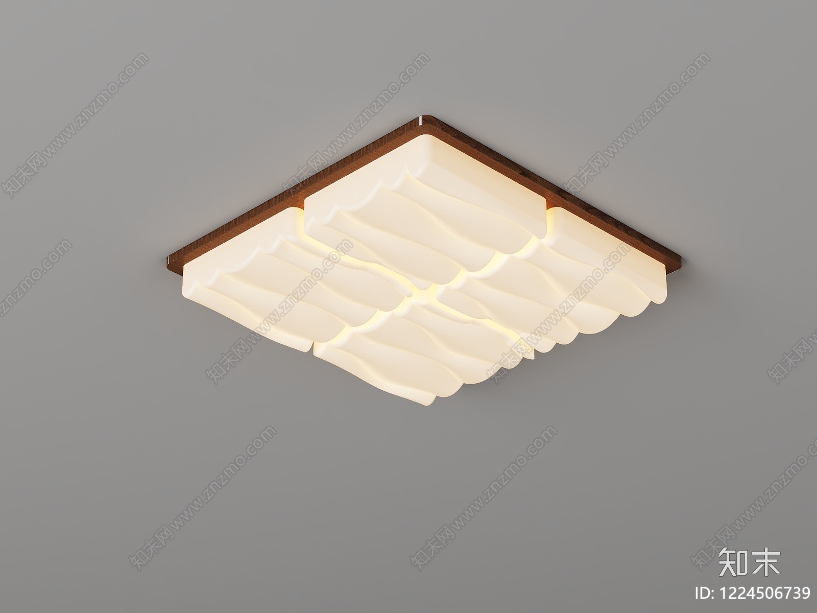 现代客厅吸顶灯3D模型下载【ID:1224506739】