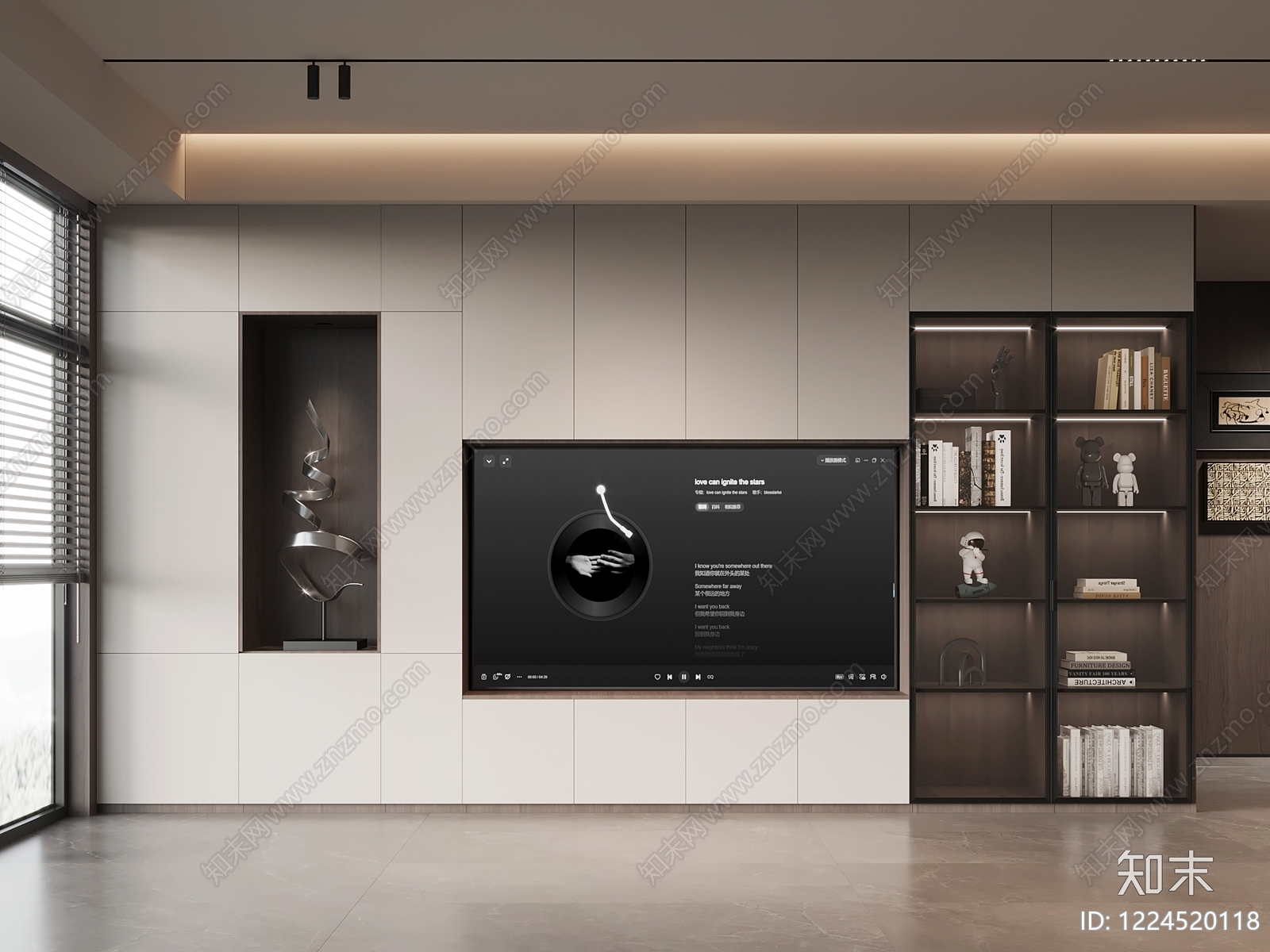现代简约电视柜3D模型下载【ID:1224520118】