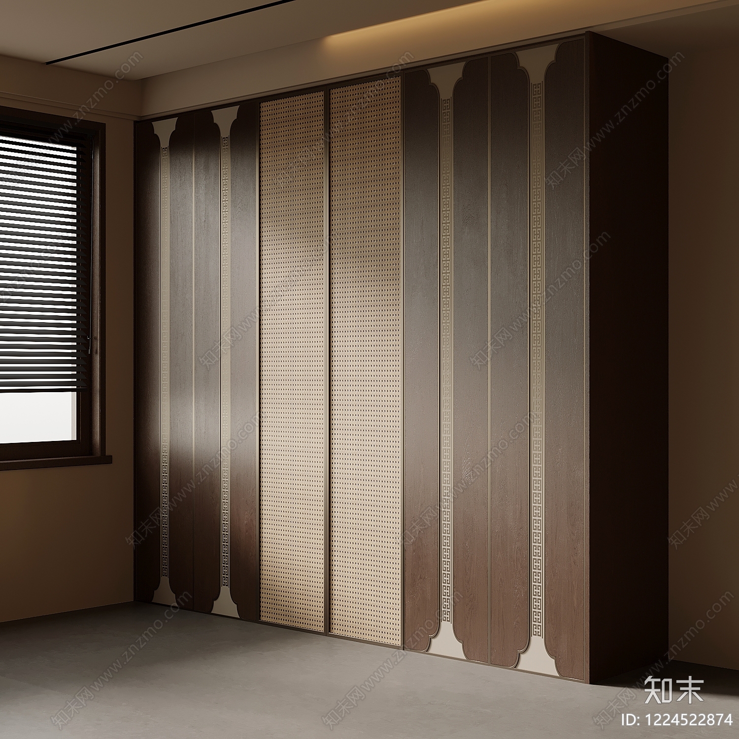 新中式衣柜3D模型下载【ID:1224522874】