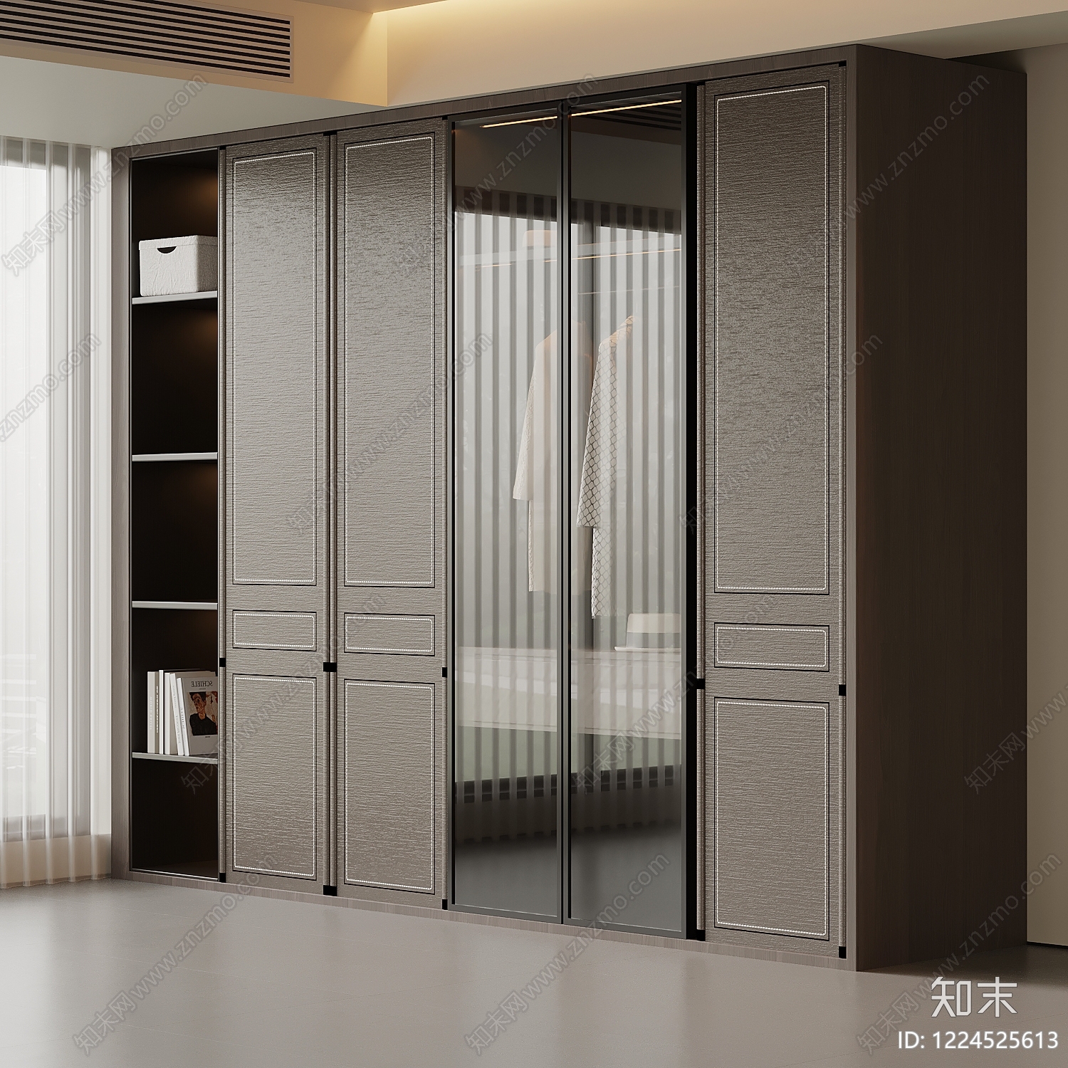 现代衣柜3D模型下载【ID:1224525613】