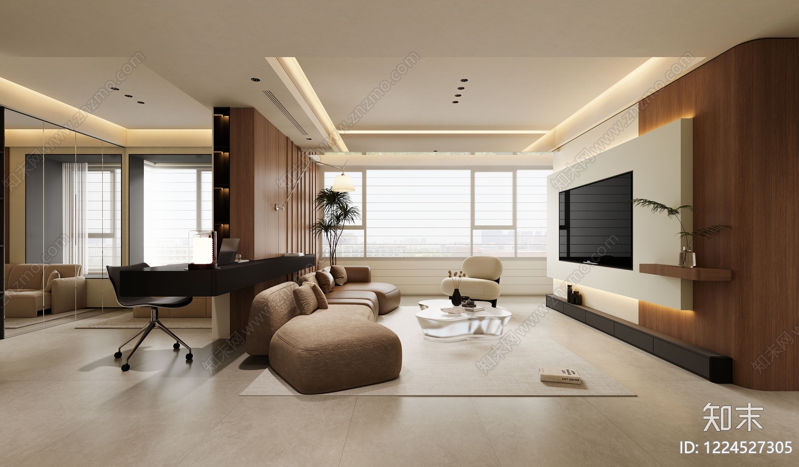现代横厅3D模型下载【ID:1224527305】