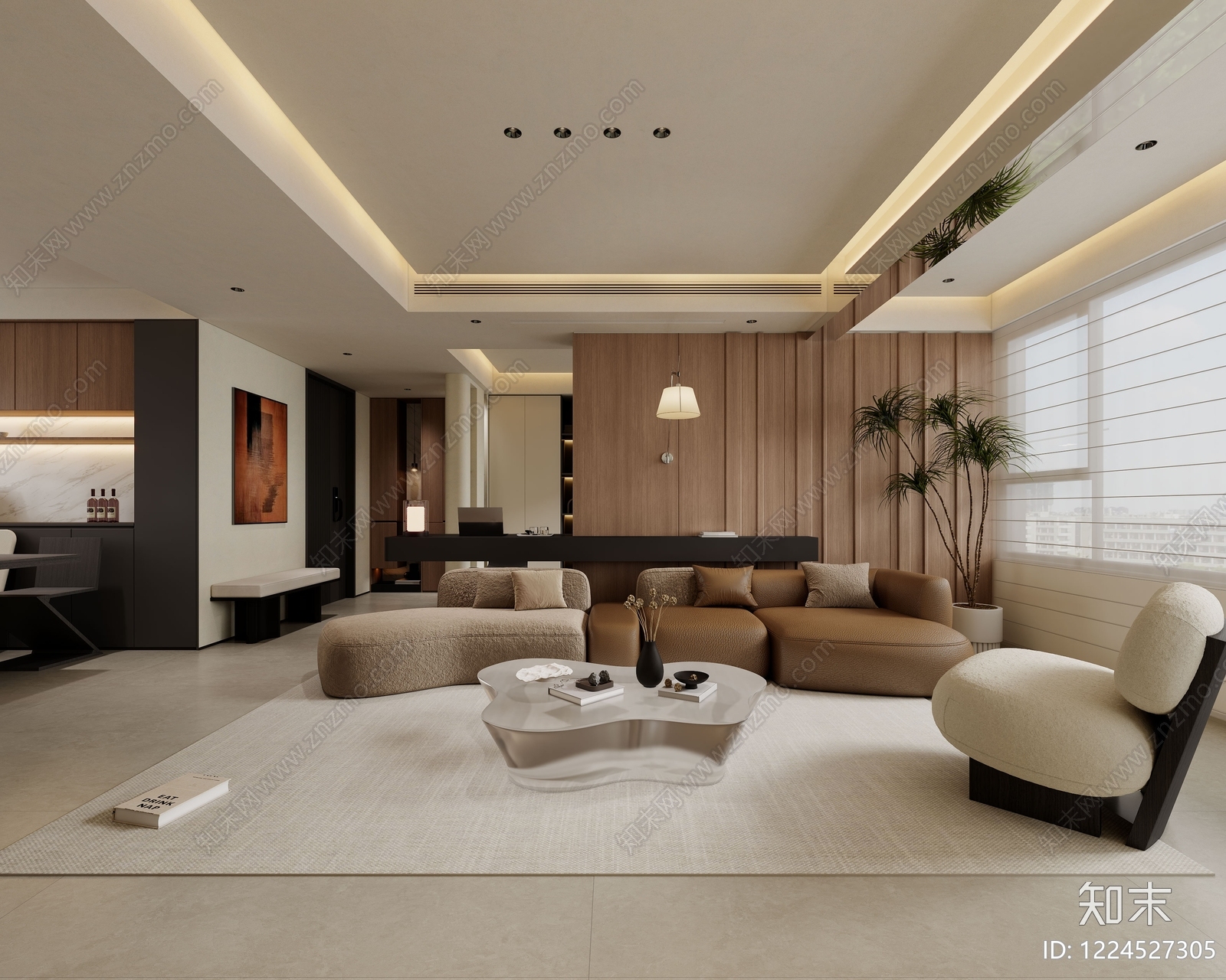 现代横厅3D模型下载【ID:1224527305】