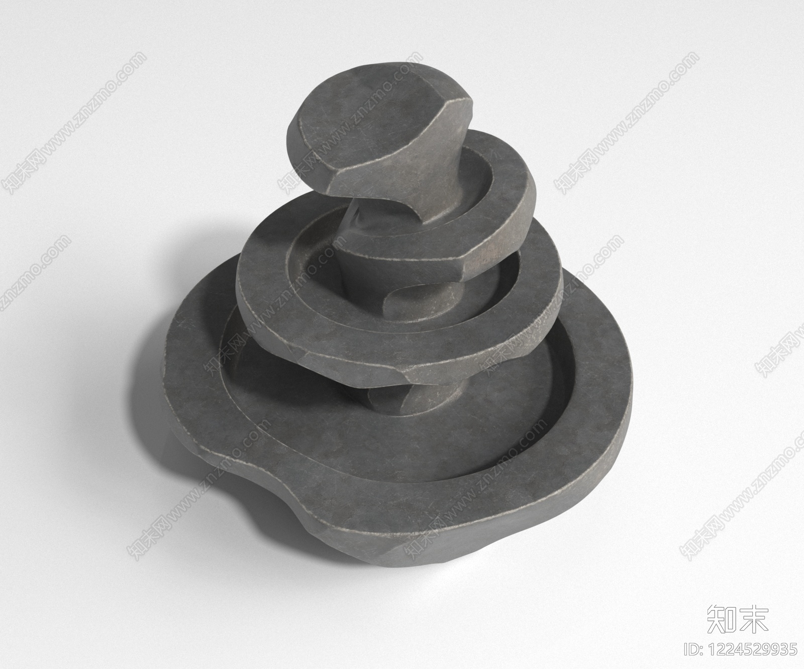 侘寂雕塑摆件3D模型下载【ID:1224529935】