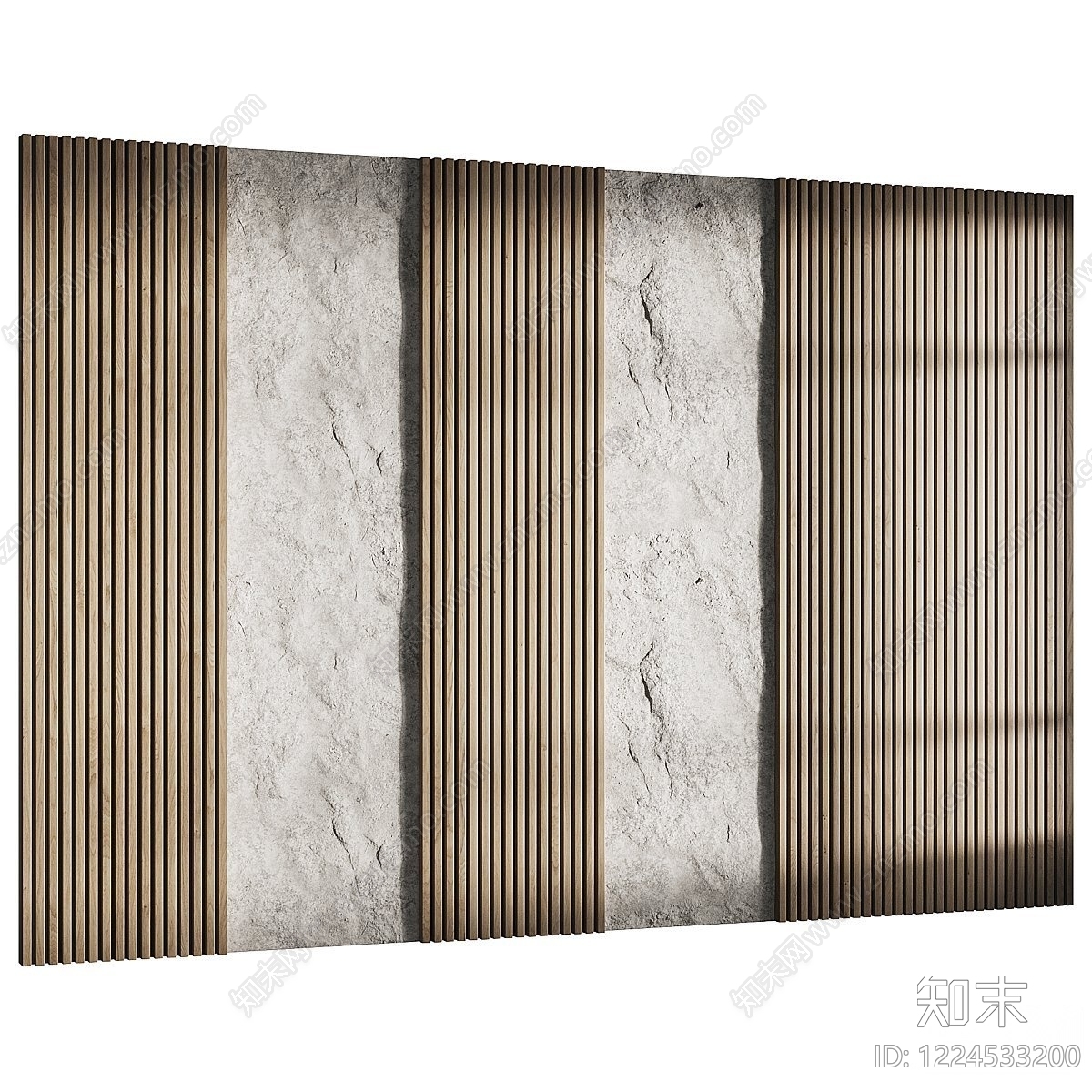侘寂床头背景墙3D模型下载【ID:1224533200】