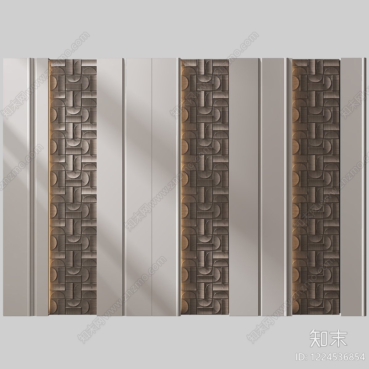 轻奢床头背景墙3D模型下载【ID:1224536854】