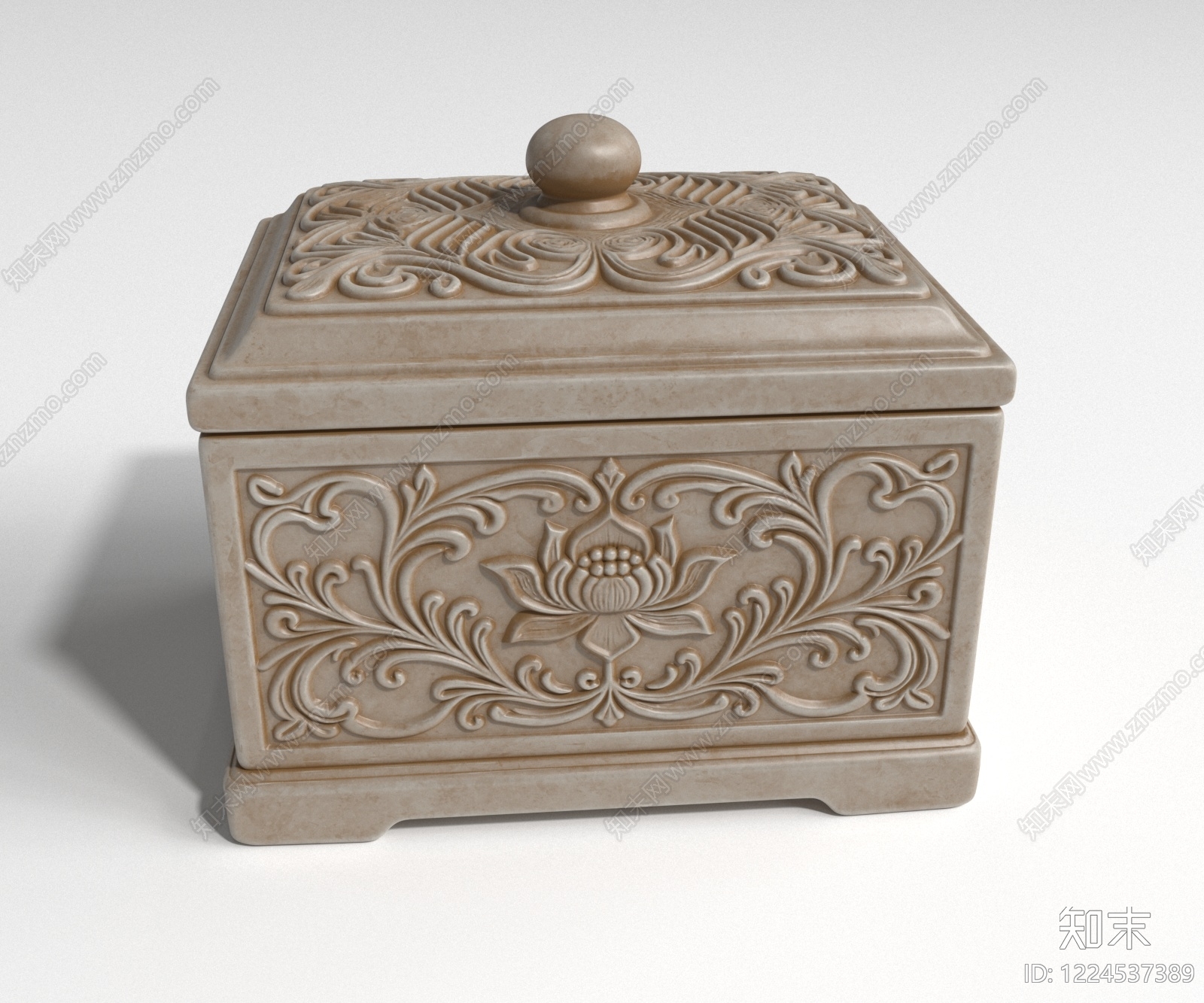 中式雕塑摆件3D模型下载【ID:1224537389】