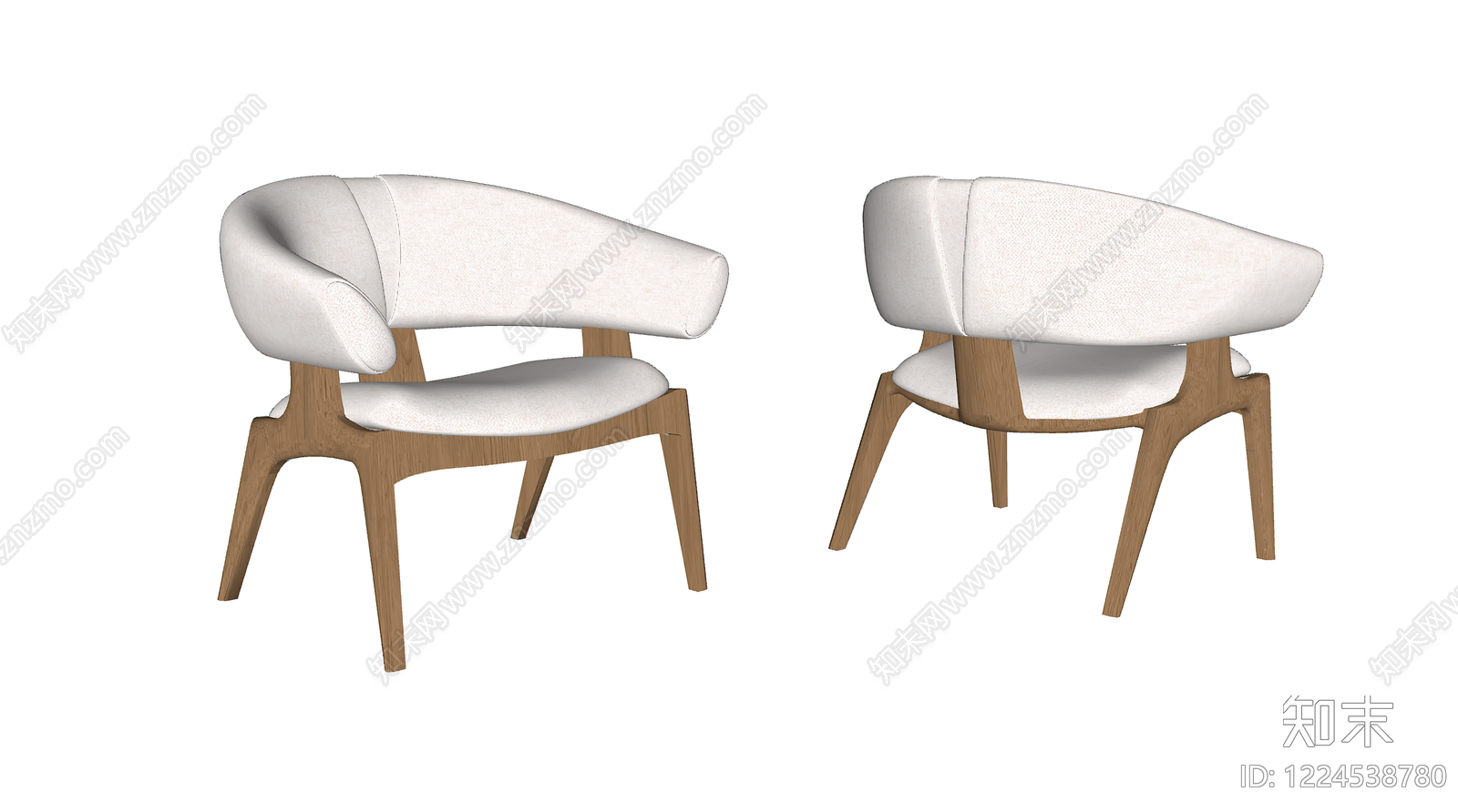 中古风休闲椅SU模型下载【ID:1224538780】