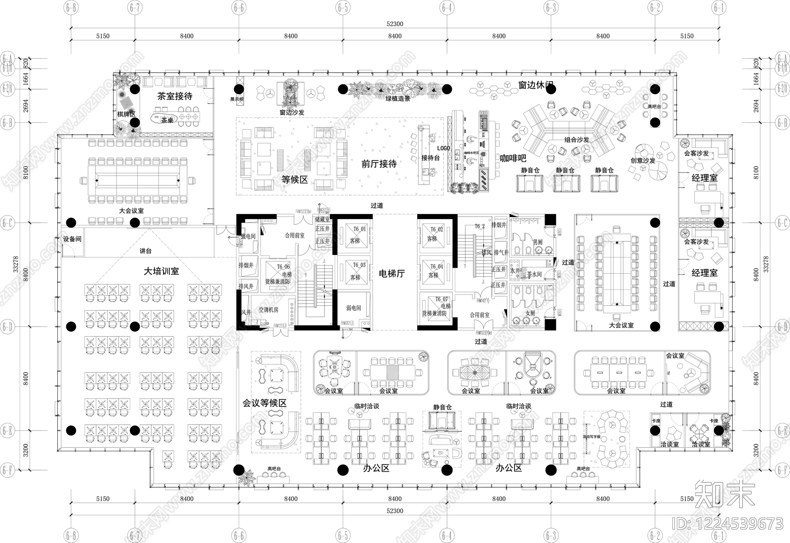 整体办公空间CAD图纸