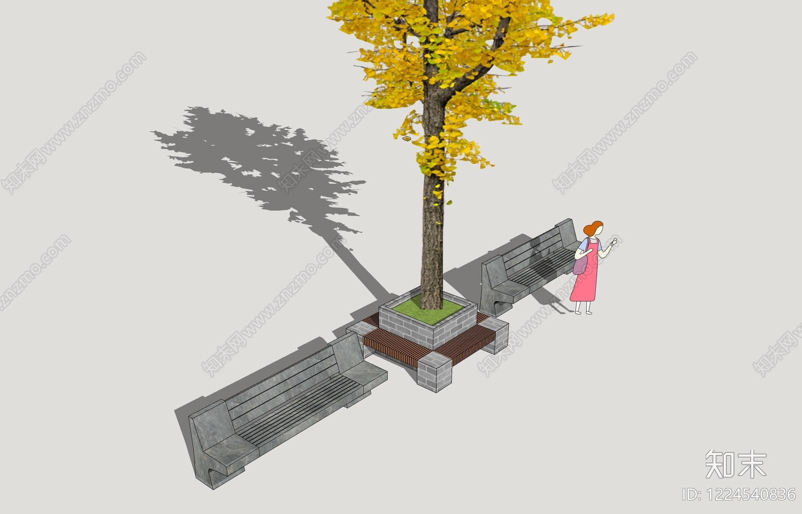 现代景观座椅SU模型下载【ID:1224540836】