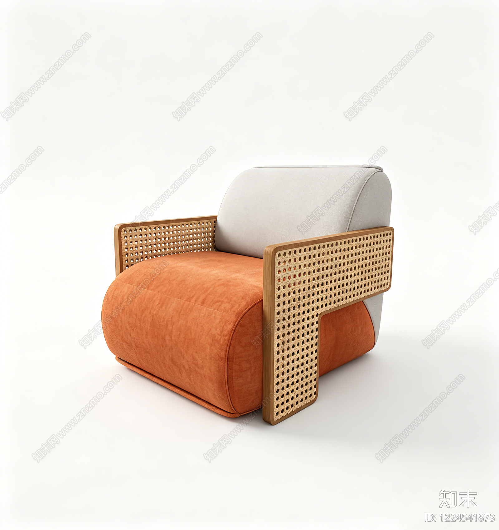 现代单人沙发3D模型下载【ID:1224541873】