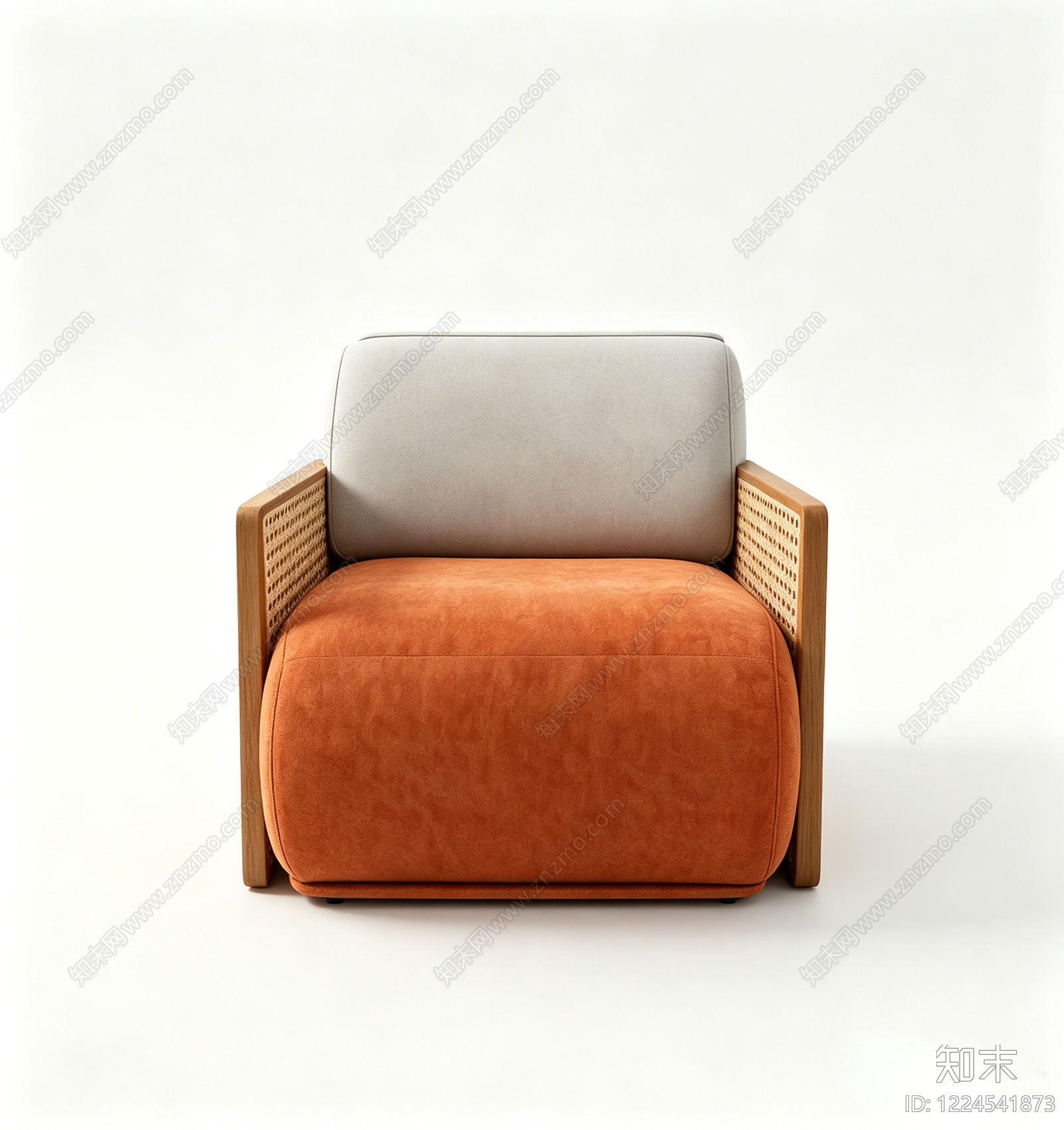 现代单人沙发3D模型下载【ID:1224541873】