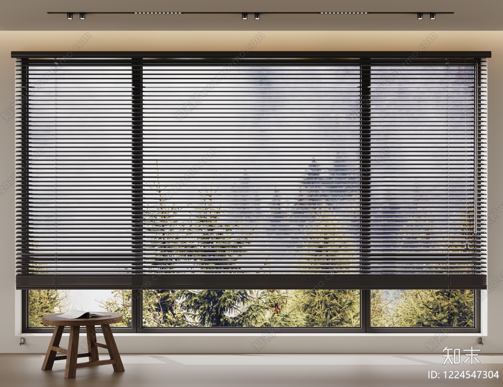 极简百叶帘3D模型下载【ID:1224547304】