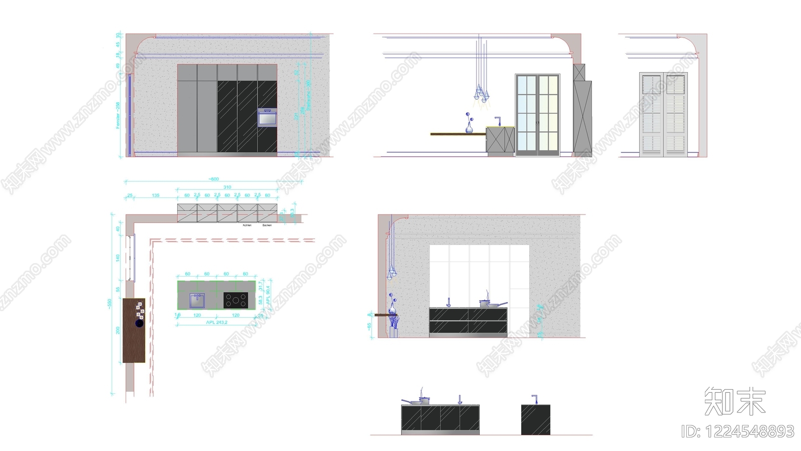 全屋定制cad施工图下载【ID:1224548893】
