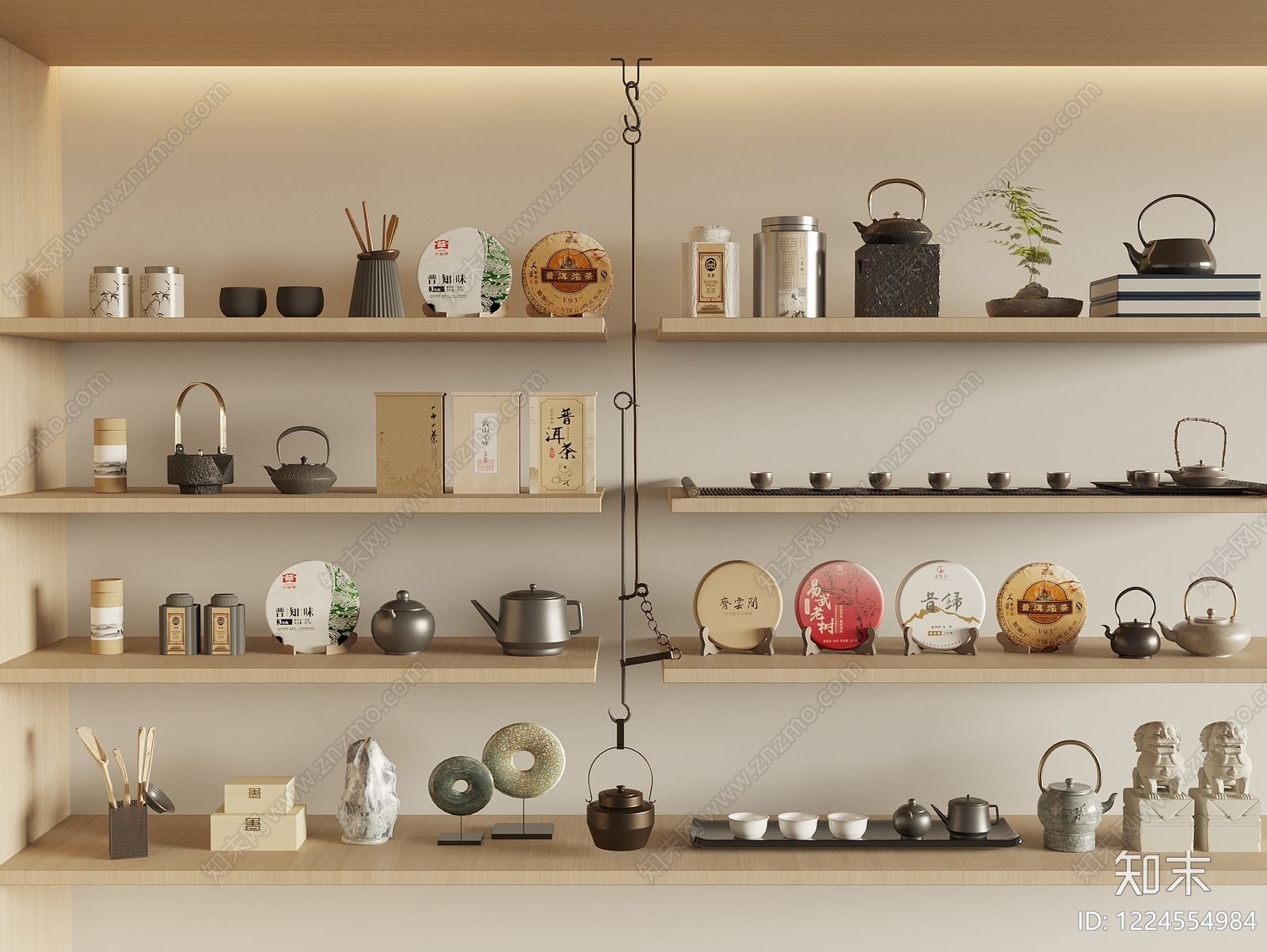 新中式茶具3D模型下载【ID:1224554984】
