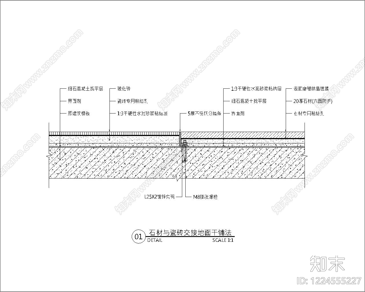 地面综合节点cad施工图下载【ID:1224555227】