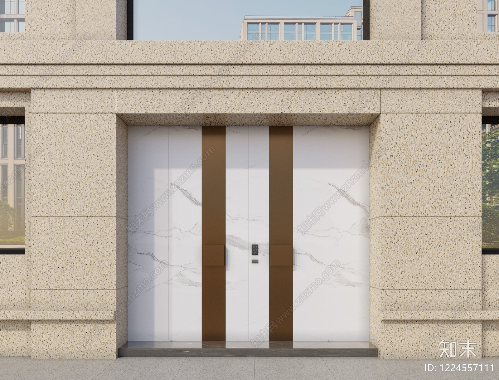 轻奢双开门3D模型下载【ID:1224557111】