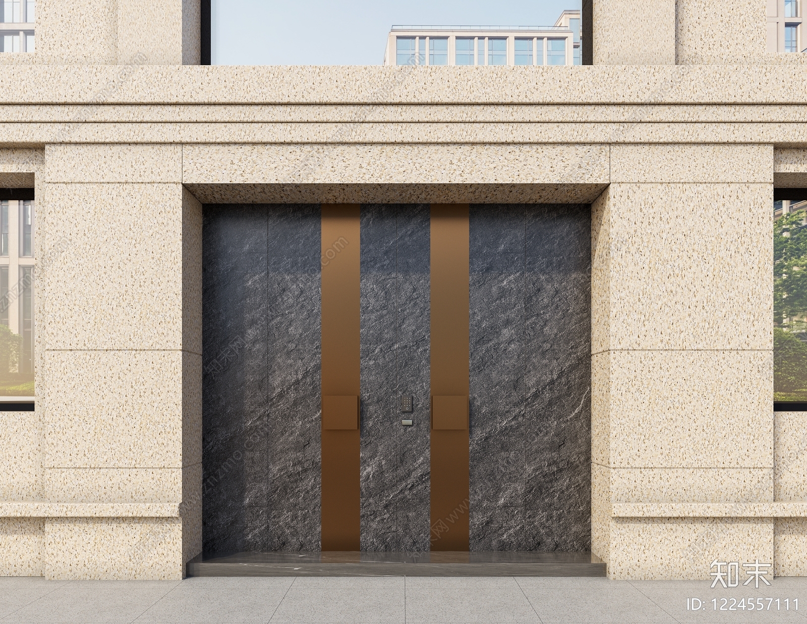 轻奢双开门3D模型下载【ID:1224557111】