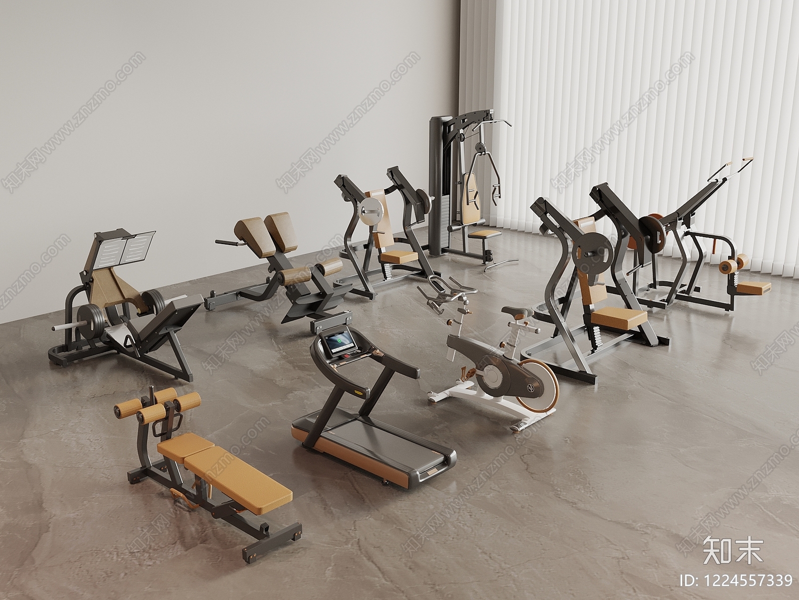 现代运动器材3D模型下载【ID:1224557339】