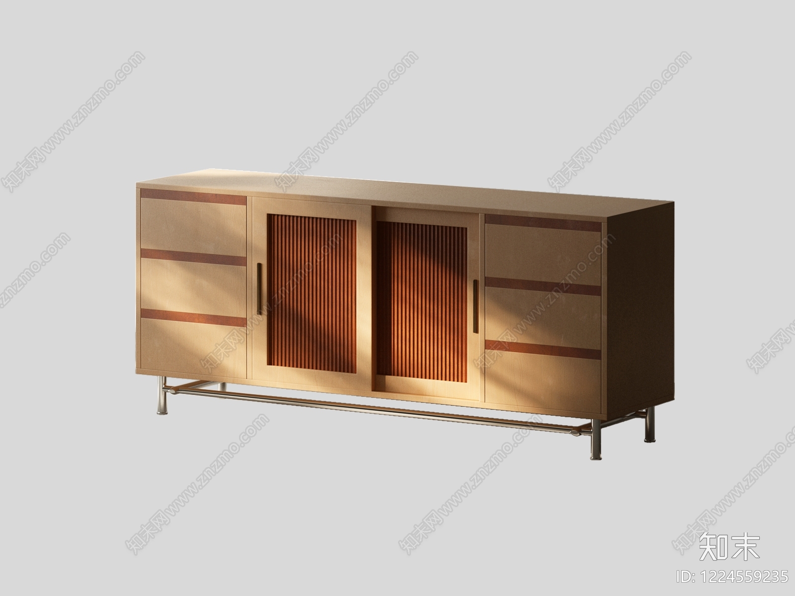 中古风餐边柜3D模型下载【ID:1224559235】