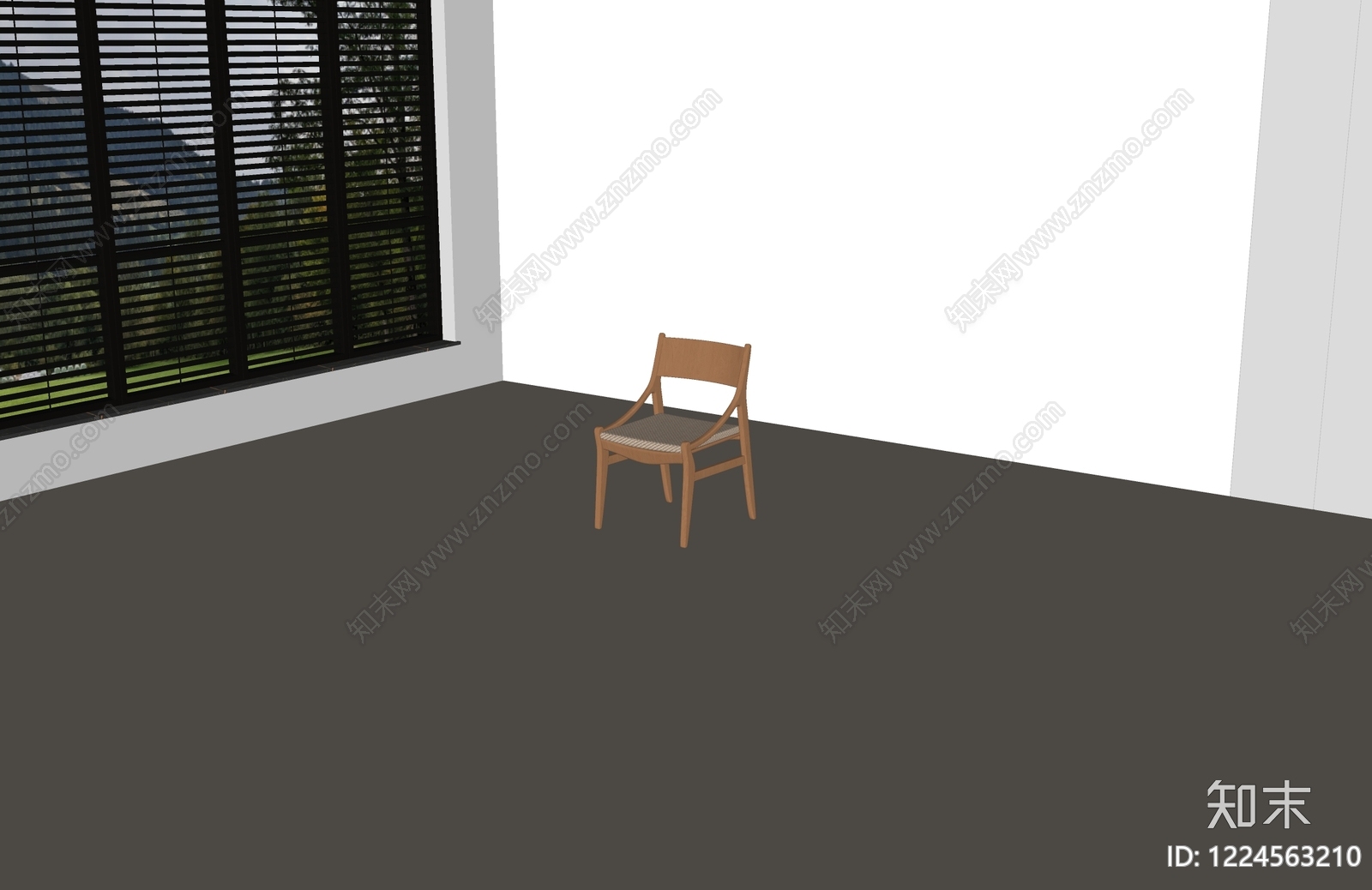 原木风餐椅SU模型下载【ID:1224563210】