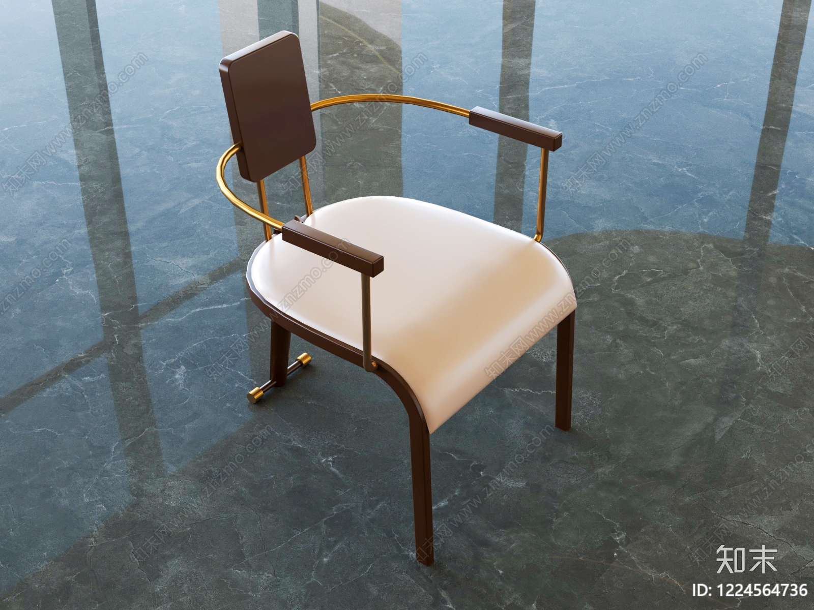轻奢餐椅3D模型下载【ID:1224564736】