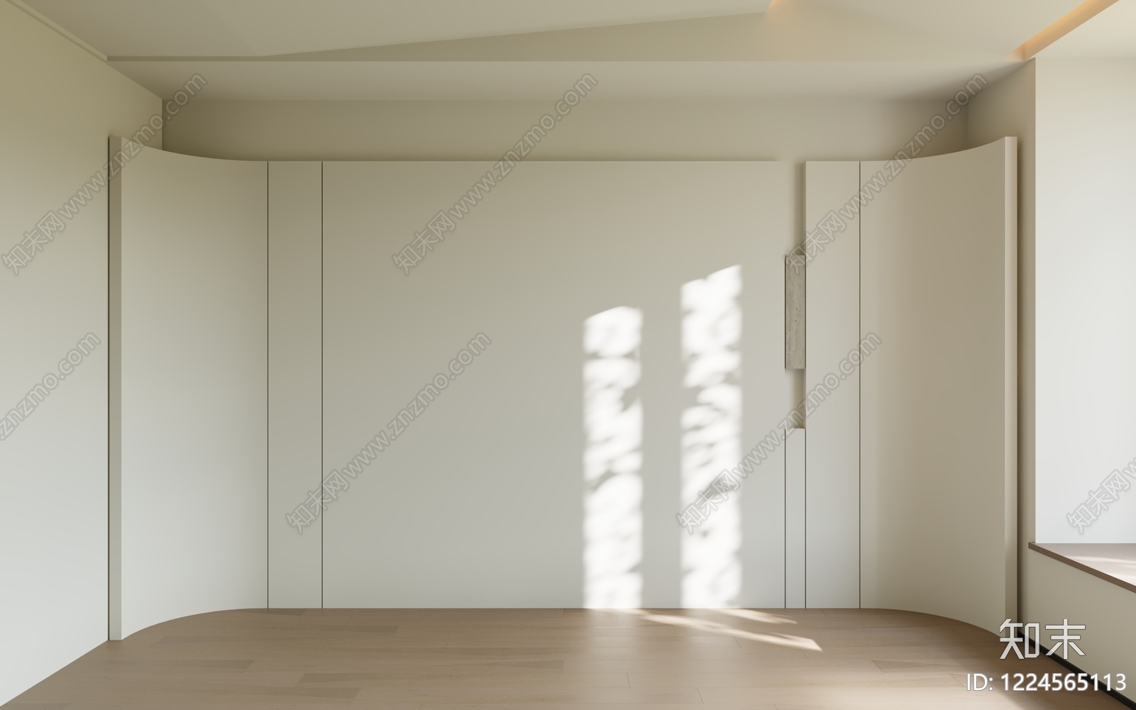 极简床头背景墙3D模型下载【ID:1224565113】