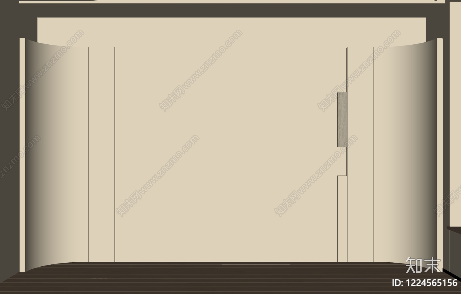 极简背景墙SU模型下载【ID:1224565156】