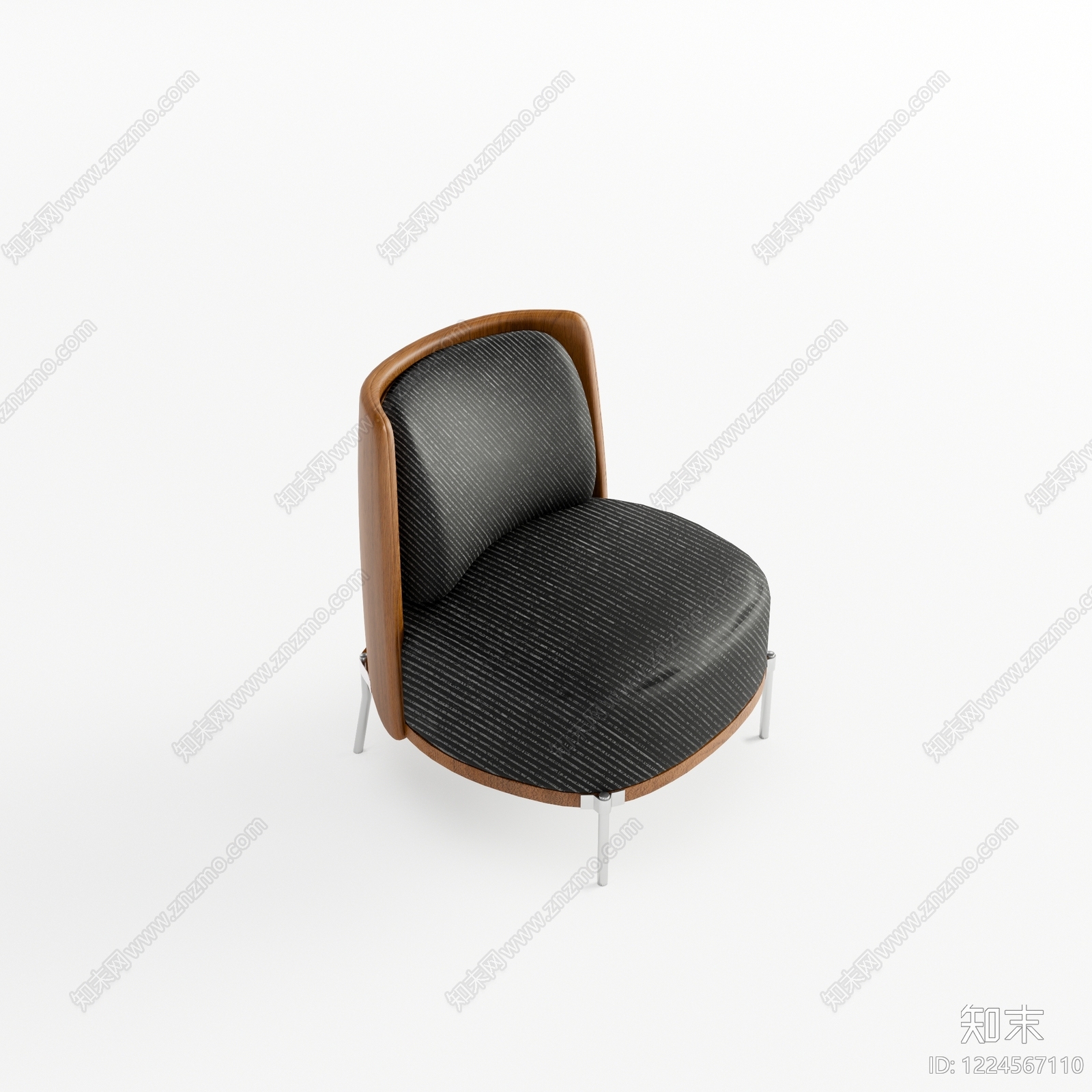 意式极简休闲椅3D模型下载【ID:1224567110】