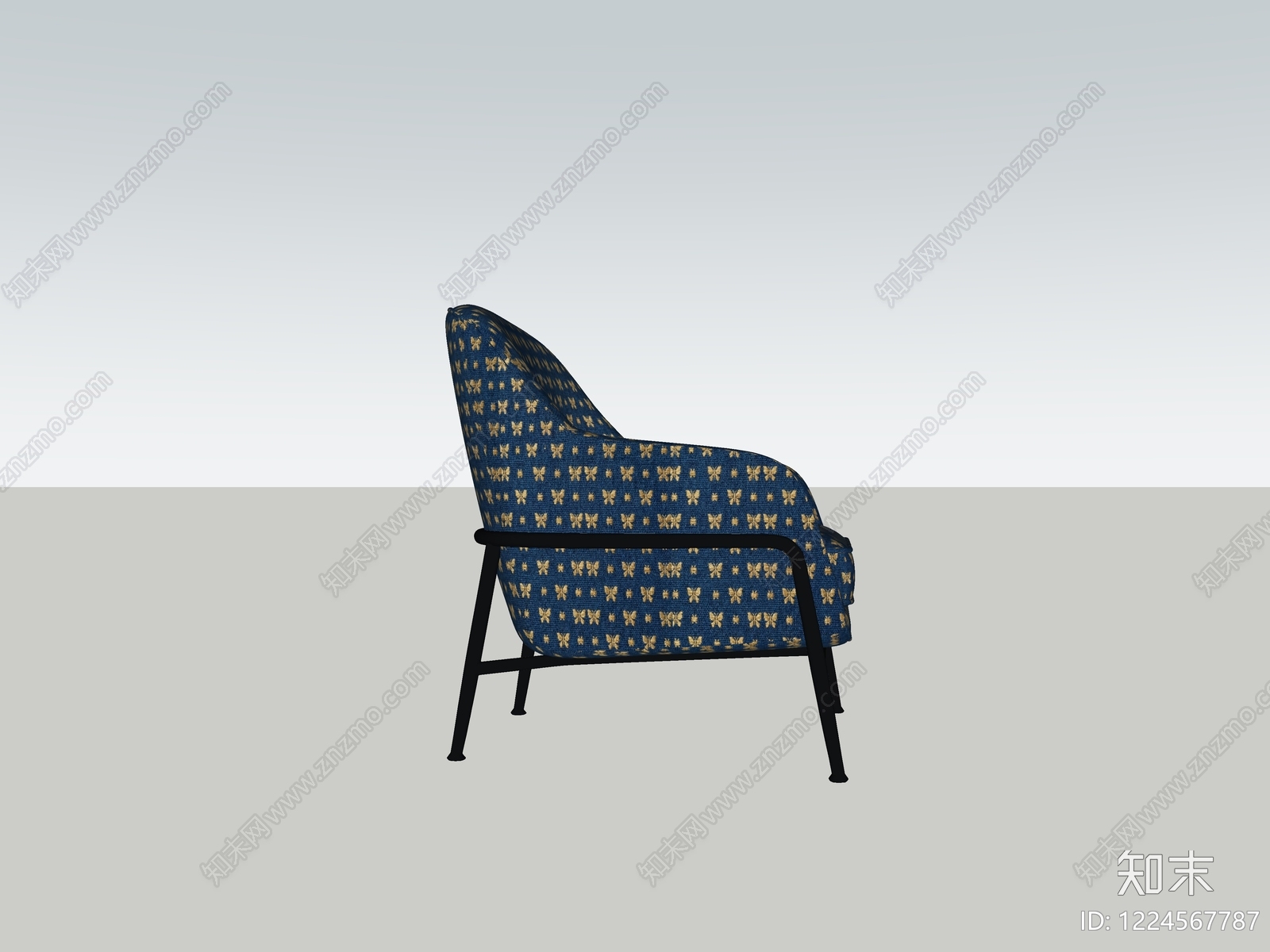 中古风休闲椅SU模型下载【ID:1224567787】