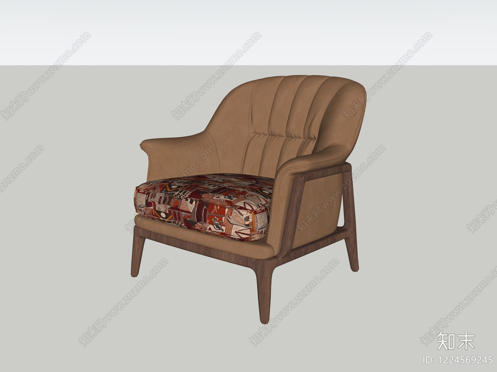 中古风休闲椅SU模型下载【ID:1224569245】