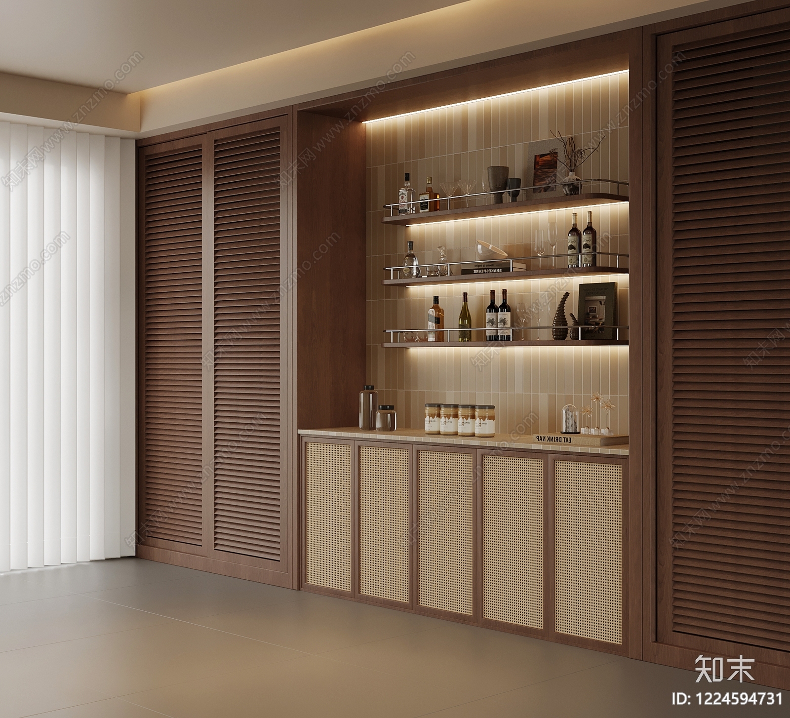 中古风酒柜SU模型下载【ID:1224594731】
