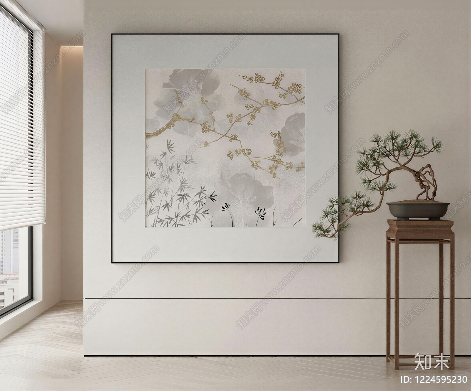 新中式挂画SU模型下载【ID:1224595230】