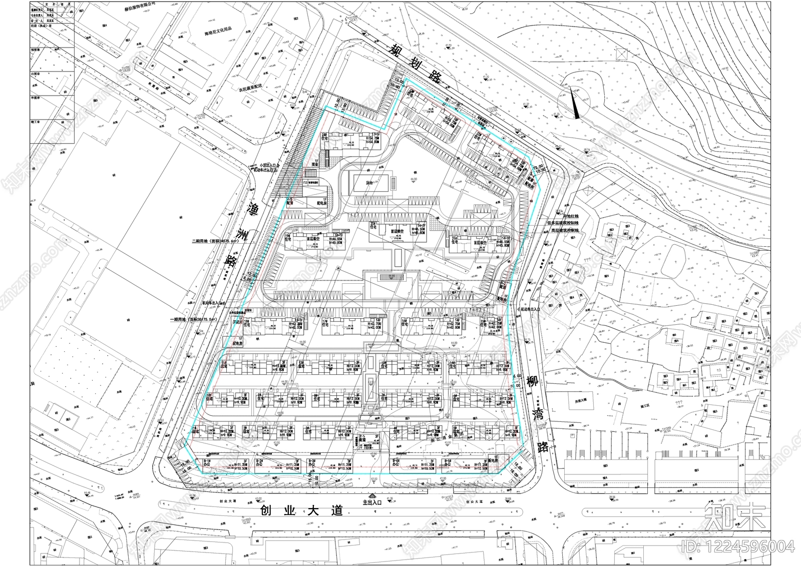 住宅楼建筑cad施工图下载【ID:1224596004】