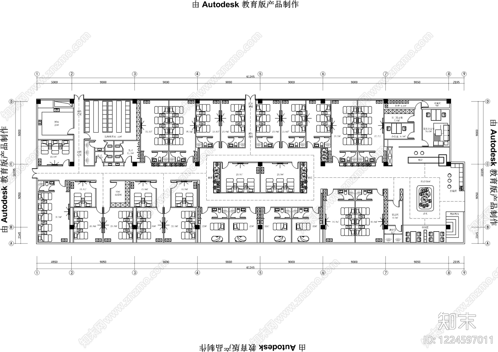 现代工装平面图CAD图纸