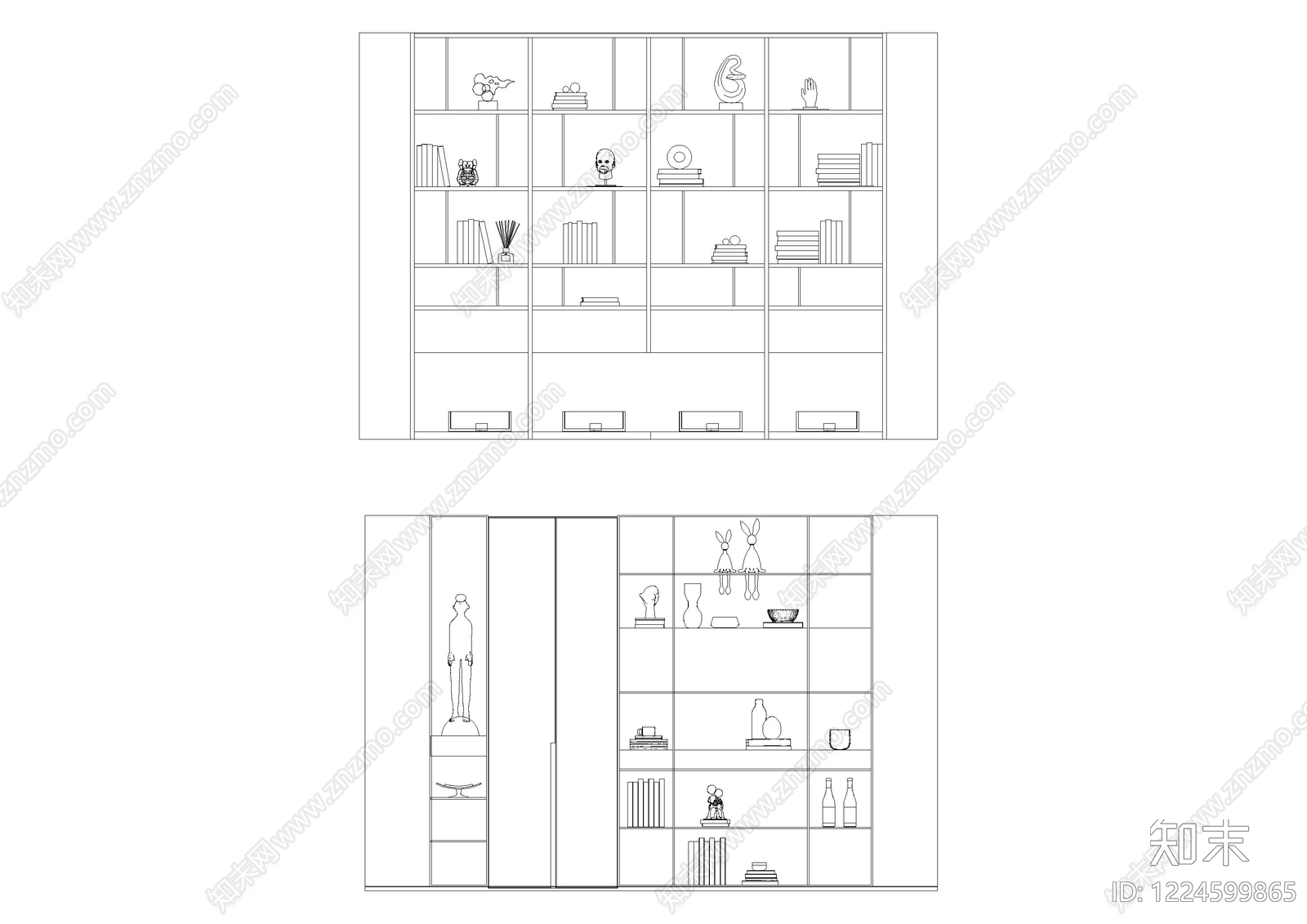 柜子cad施工图下载【ID:1224599865】