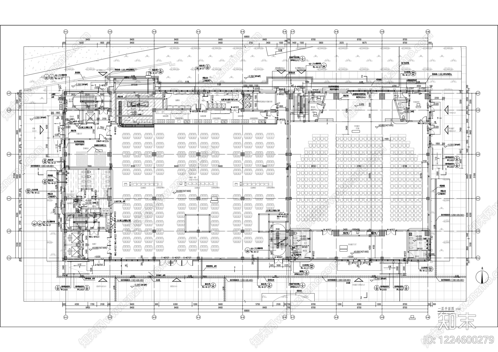 办公楼建筑cad施工图下载【ID:1224600279】