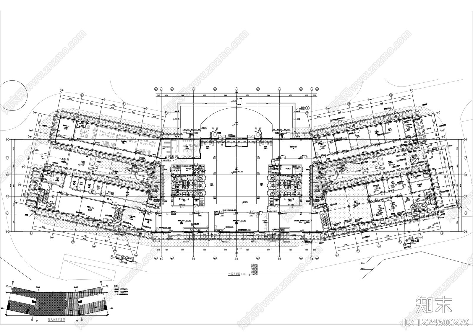 办公楼建筑cad施工图下载【ID:1224600279】